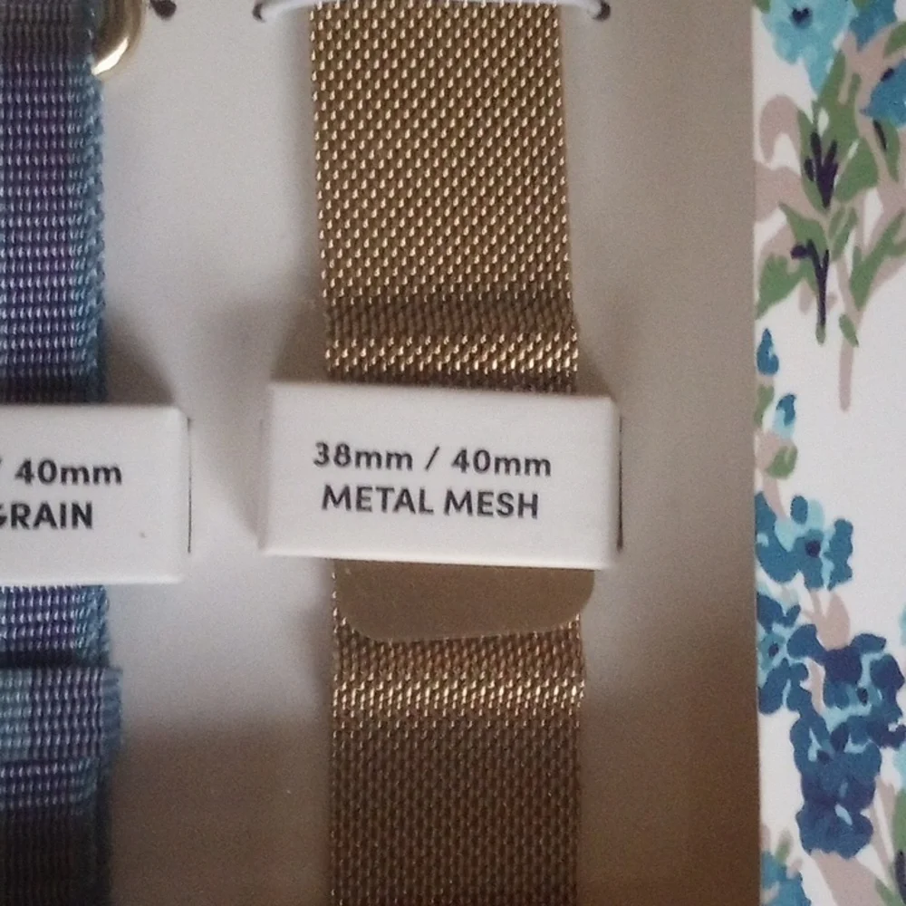 NWT Apple Smartwatch iWatch Bands 3 Straps 38mm/40mm Silicone Mesh Grosgrain